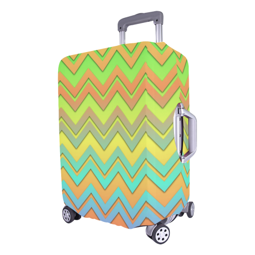 Summer Chevrons Luggage Cover/Large 26"-28"