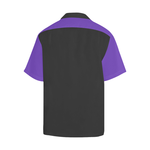casual purple and black Hawaiian Shirt (Model T58)