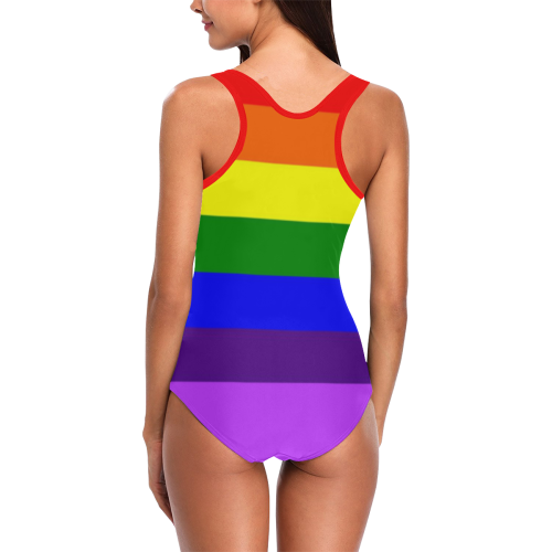 Rainbow One Piece Pride Swimsuit Subtle LGBT
