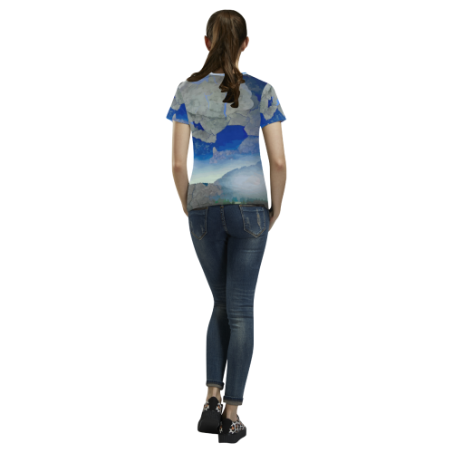 Freedom All Over Print T-Shirt for Women (USA Size) (Model T40)