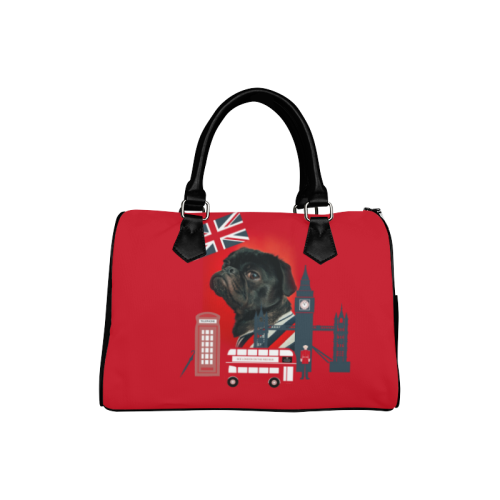 Cute Proud London Pug Boston Handbag (Model 1621)