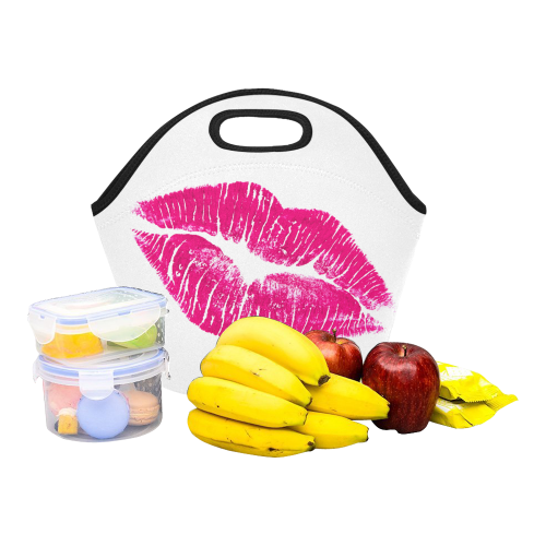 Kiss Lips Neoprene Lunch Bag/Small (Model 1669)