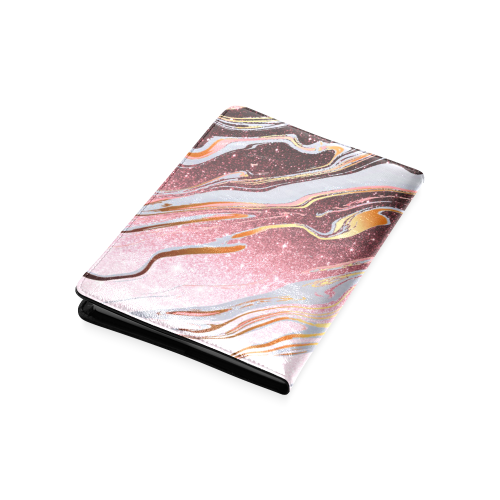 rose gold Glitter gradient marble Custom NoteBook A5