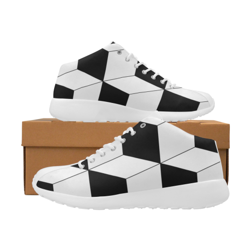 Abstract geometric pattern - black and white. Men's Basketball Training Shoes (Model 47502)