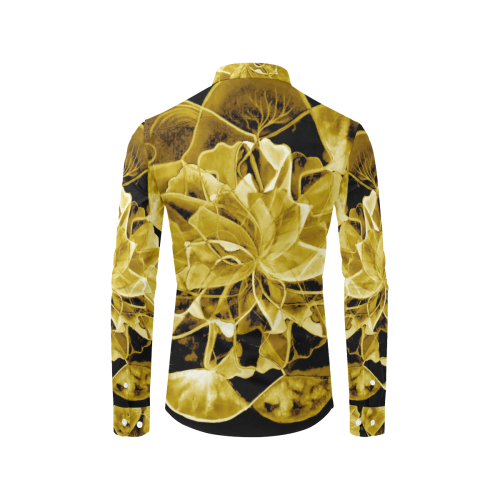 hamsa flower 8 Men's All Over Print Casual Dress Shirt (Model T61)