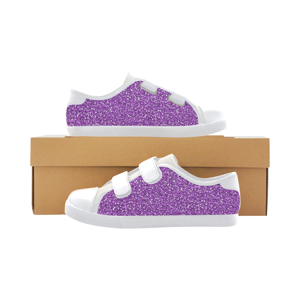 Purple Velcro Canvas Kid's Shoes (Model 008) ID D3817485