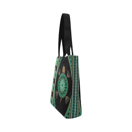 Turtle Green Canvas Tote Bag (Model 1657)