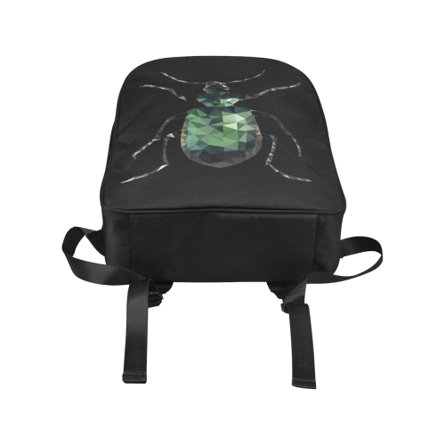 Low poly geometric green bug Popular Fabric Backpack (Model 1683)