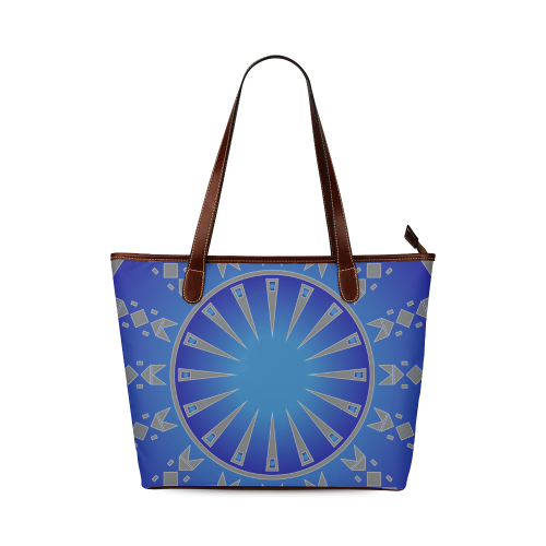 Wacipi Blue Shoulder Tote Bag (Model 1646)
