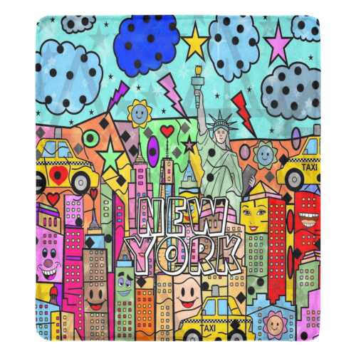 New York by Nico Bielow Ultra-Soft Micro Fleece Blanket 70''x80''