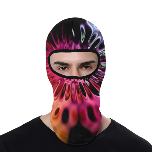 Magic Flower Flames Fractal - Psychedelic Colors All Over Print Balaclava