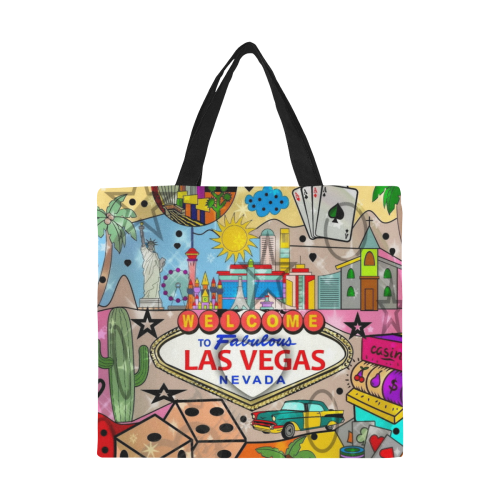 Vegas by Nico Bielow All Over Print Canvas Tote Bag/Large (Model 1699)