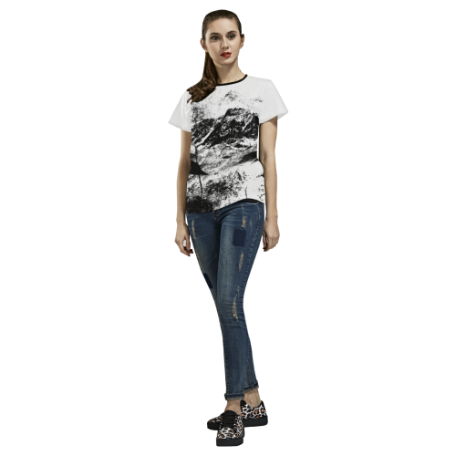 Design6-Female All Over Print T-shirt for Women/Large Size (USA Size) (Model T40)