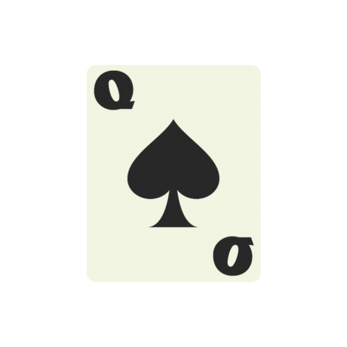 Playing Card Queen of Spades Rectangle Mousepad