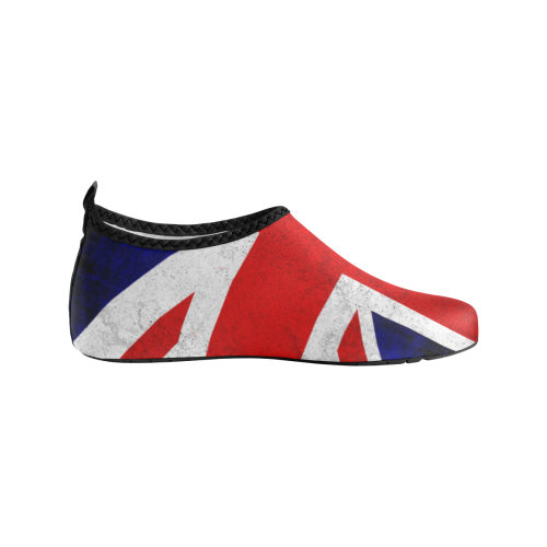 United Kingdom Union Jack Flag - Grunge 2 Men's Slip-On Water Shoes (Model 056)