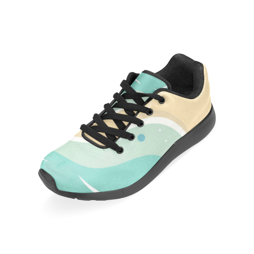 Running shoes sea blue gold Women’s Running Shoes (Model 020)