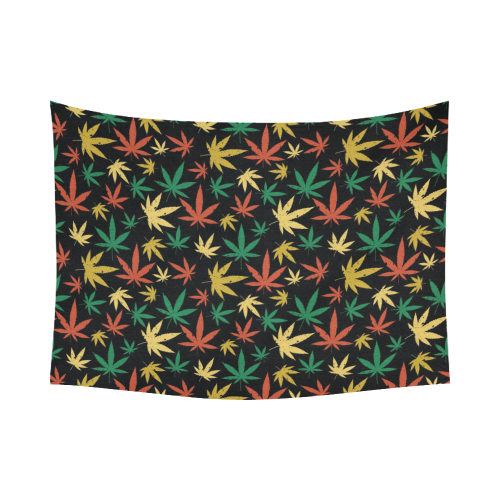 Cannabis Pattern Cotton Linen Wall Tapestry 80"x 60"