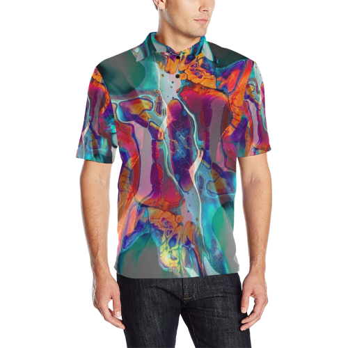 ghost in the universe 1d2b Men's All Over Print Polo Shirt (Model T55)