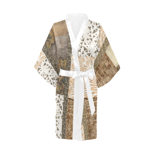 Golden Butterfly Python Mix Kimono Robe