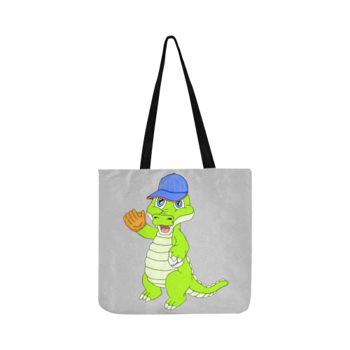 Baseball Gator Lt Grey Reusable Shopping Bag Model 1660 (Two sides)