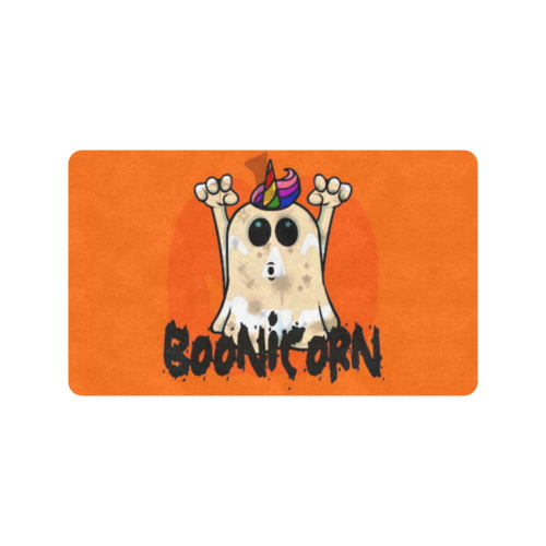 Boonicorn Halloween by Nico Bielow Doormat 30"x18" (Black Base)