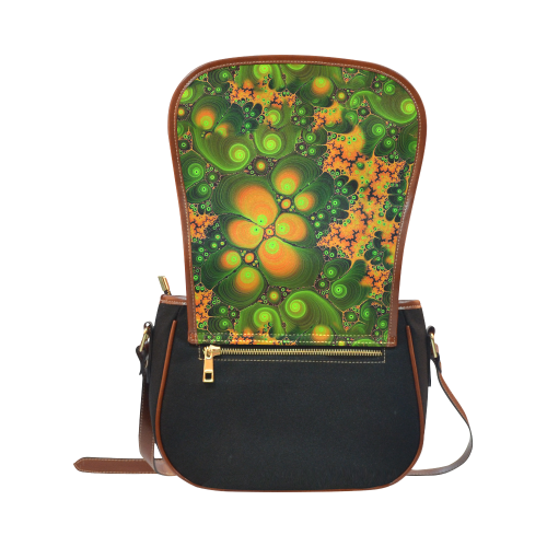Pretty Paisley Saddle Bag/Small (Model 1649)(Flap Customization)