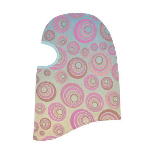 Retro Psychedelic Pink and Blue All Over Print Balaclava