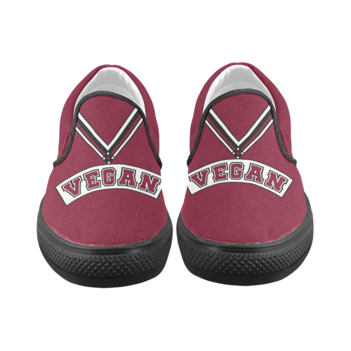 Vegan Cheerleader Men's Unusual Slip-on Canvas Shoes (Model 019)
