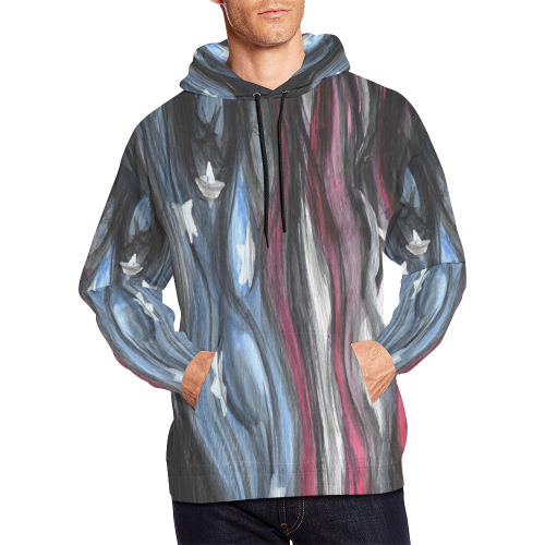 American Waves by Cecile Grace Charles All Over Print Hoodie for Men/Large Size (USA Size) (Model H13)