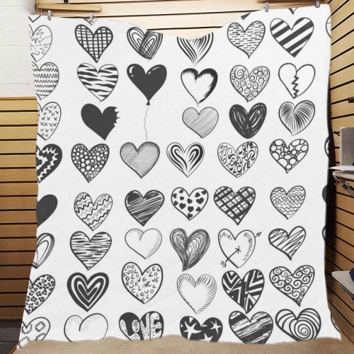 Hearts Quilt 70"x80"