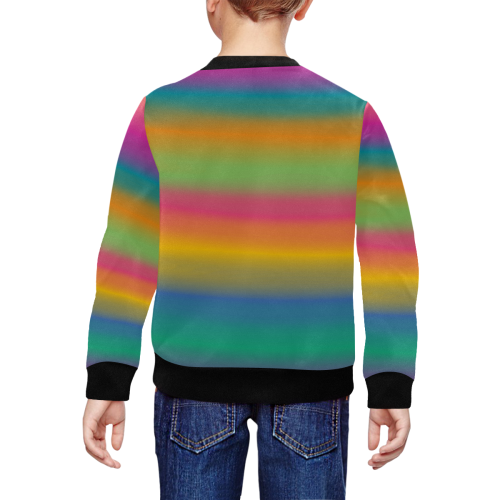 Rainbow All Over Print Crewneck Sweatshirt for Kids (Model H29)