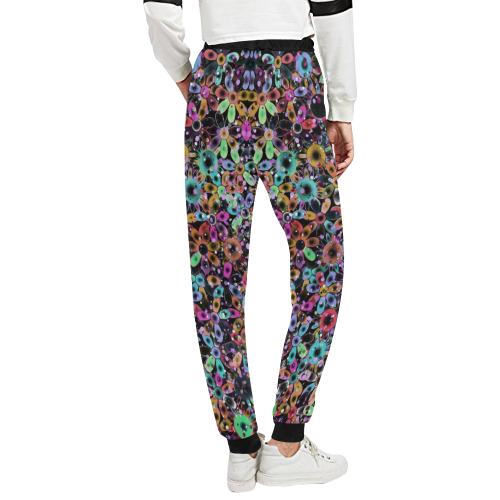 Vivid floral pattern 4181C by FeelGood Unisex All Over Print Sweatpants (Model L11)