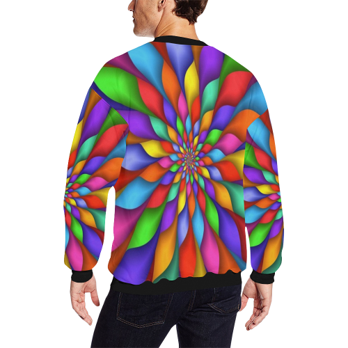 RAINBOW SKITTLES All Over Print Crewneck Sweatshirt for Men/Large (Model H18)