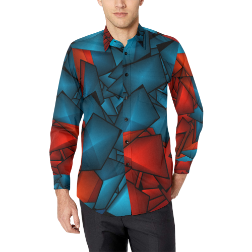 Braque Pattern by Artdream Men's All Over Print Casual Dress Shirt (Model T61)