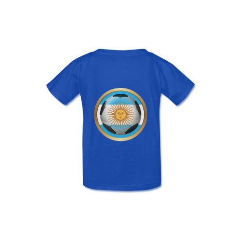 Sports Argentina Soccer Ball Blue Kid's  Classic T-shirt (Model T22)