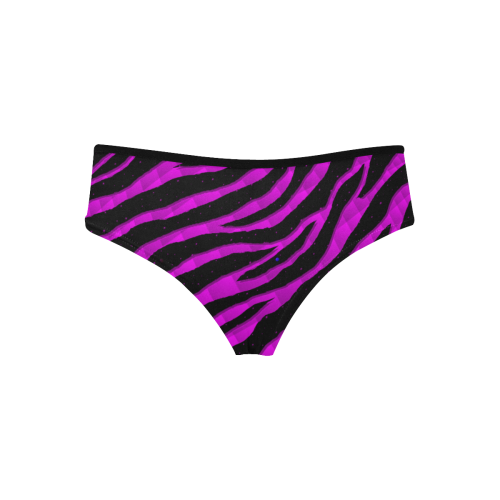 Ripped SpaceTime Stripes - Pink Women's Hipster Panties (Model L33)