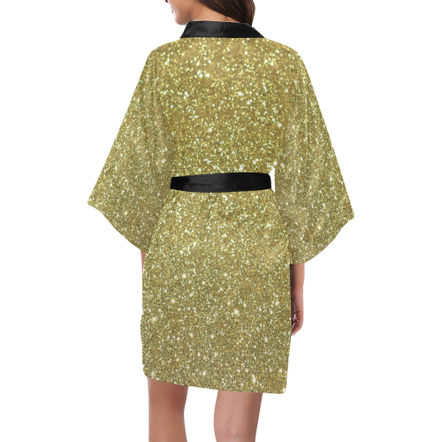 "gold glitter" Kimono Robe
