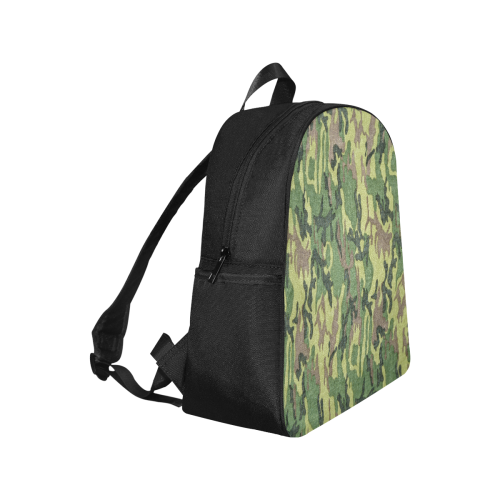 Military Camo Green Woodland Camouflage Multi-Pocket Fabric Backpack (Model 1684)