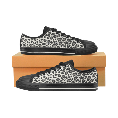leopard Women's Classic Canvas Shoes (Model 018)