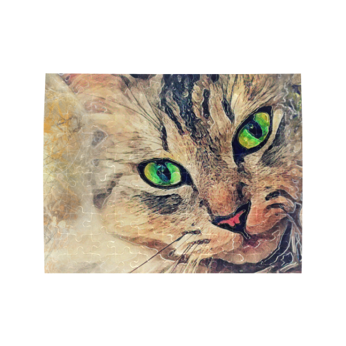 cat Pixie #cat #cats #kitty Rectangle Jigsaw Puzzle (Set of 110 Pieces)