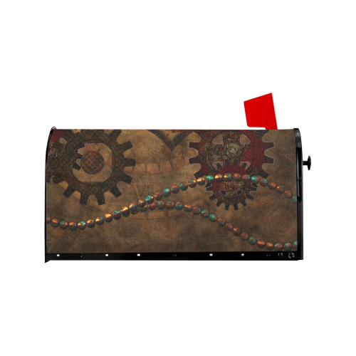 Steampunk, noble design clocks and gears Mailbox Cover