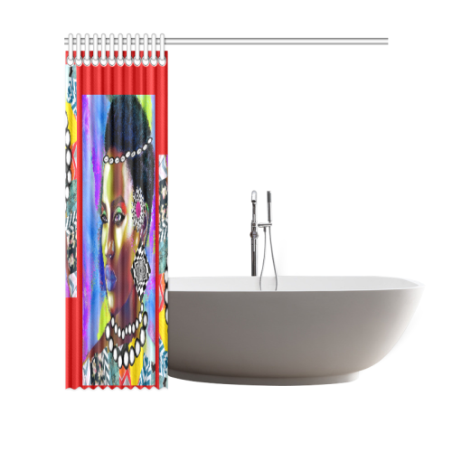 STRONG 1 red Shower Curtain 69"x70"