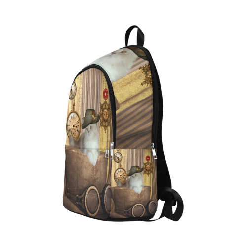 Funny steampunk cat Fabric Backpack for Adult (Model 1659)