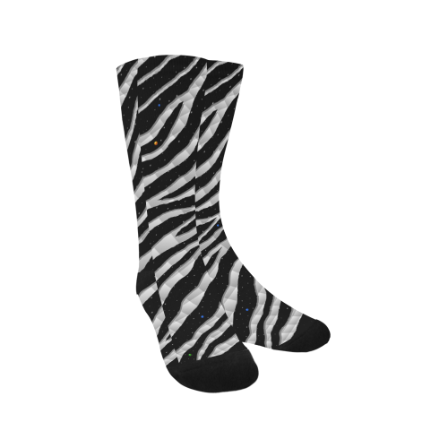Ripped SpaceTime Stripes - White Men's Custom Socks