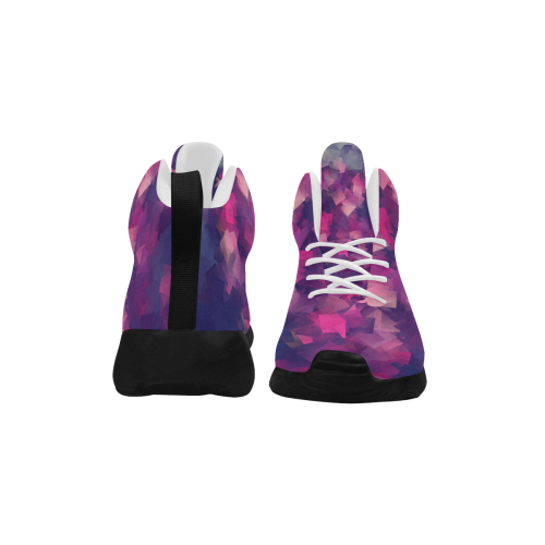purple pink magenta cubism #modern Women's Chukka Training Shoes/Large Size (Model 57502)