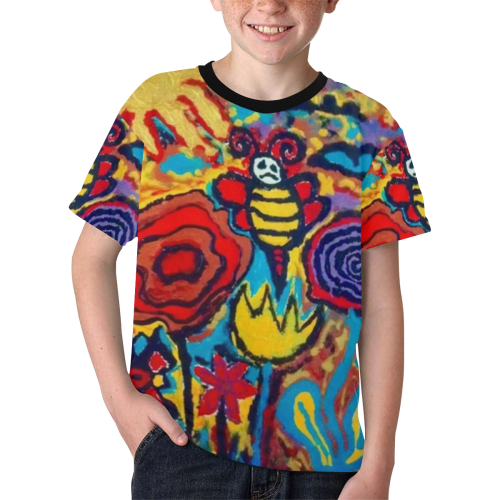 Bee's Sad for Kids Kids' All Over Print T-shirt (Model T65)