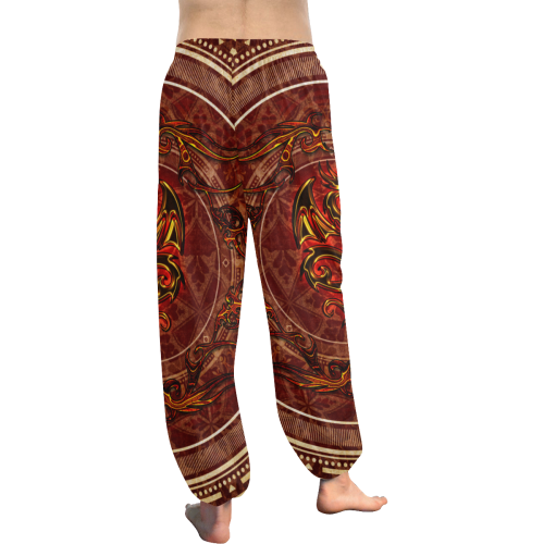 Awesome draogn, red colors Women's All Over Print Harem Pants (Model L18)