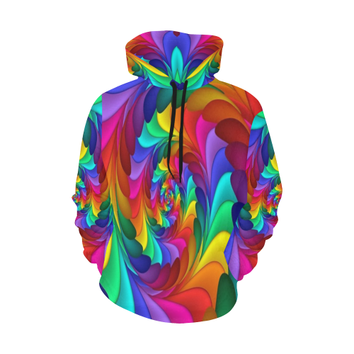 RAINBOW CANDY SWIRL All Over Print Hoodie for Men/Large Size (USA Size) (Model H13)