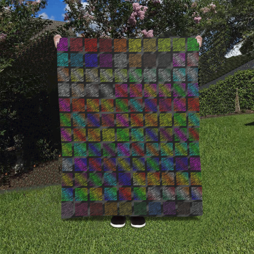 Ripped SpaceTime Stripes Collection Quilt 40"x50"