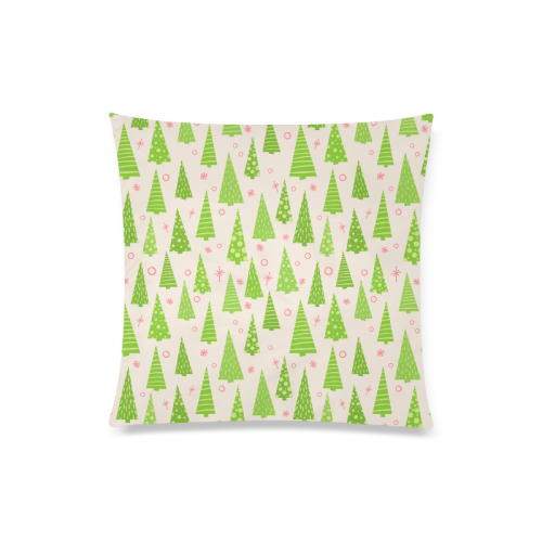 Christmas Trees Forest Custom Zippered Pillow Case 20"x20"(Twin Sides)